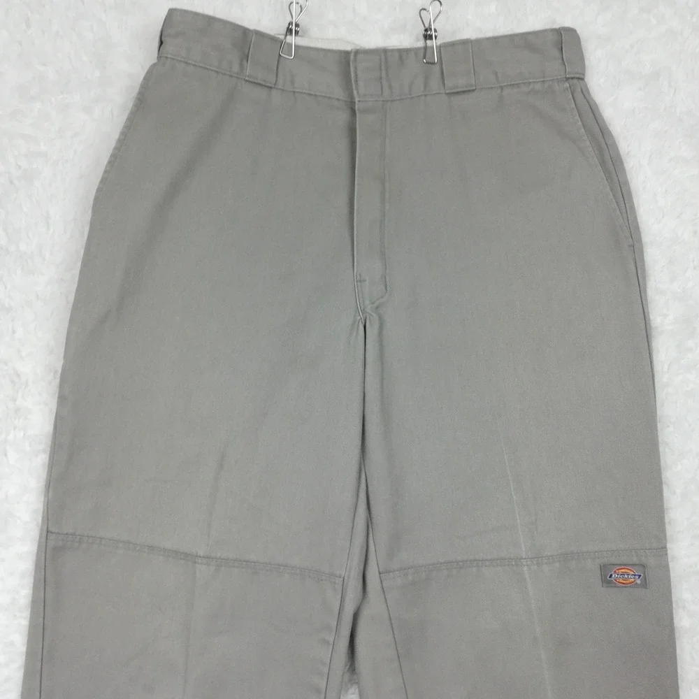 Dickies Mens Pants Loose Fit Double Knee Work Gray Straight Leg 34x32